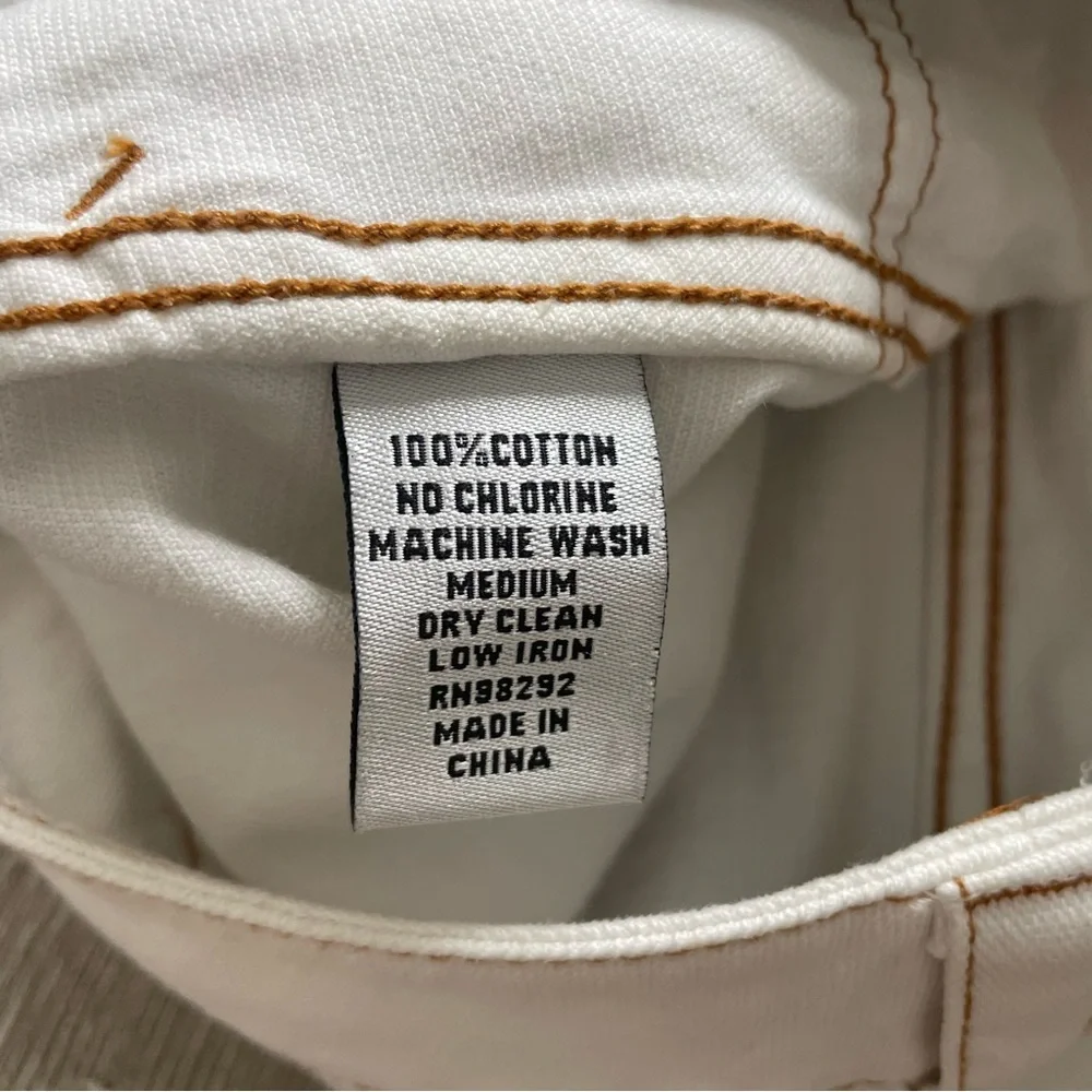 Tibi White Denim Skirt Button Front A Line - Picture 5 of 5
